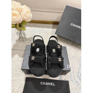Chanel Dad sandals raffia suede insole 35-42 Shoes