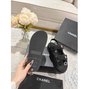 Chanel Dad sandals raffia suede insole 35-42 Shoes