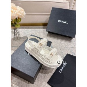 Chanel Dad sandals raffia suede insole 35-42 Shoes