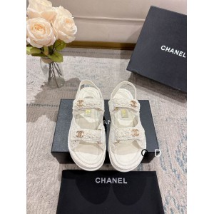 Chanel Dad sandals raffia suede insole 35-42 Shoes
