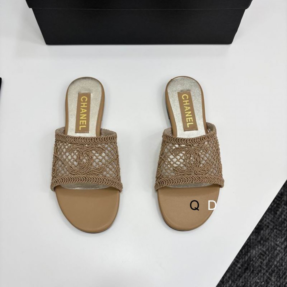 Chanel raffia slides 35-42 Shoes