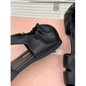Miu Miu Ruches nappa leather fisherman's sandals 35-42 Shoes