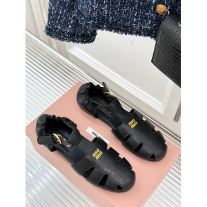 Miu Miu Ruches nappa leather fisherman's sandals 35-42 Shoes