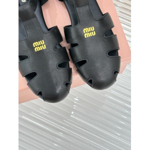 Miu Miu Ruches nappa leather fisherman's sandals 35-42 Shoes
