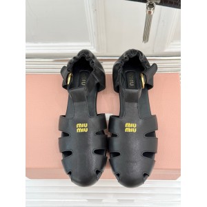Miu Miu Ruches nappa leather fisherman's sandals 35-42 Shoes