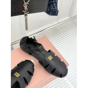 Miu Miu Ruches nappa leather fisherman's sandals 35-42 Shoes