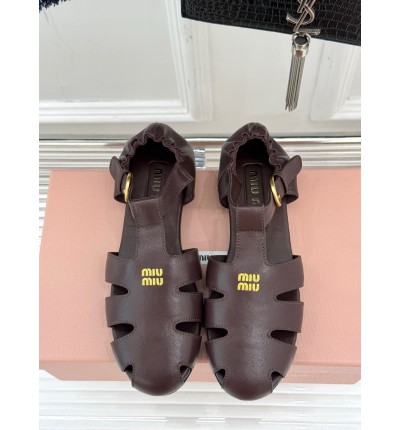 Miu Miu Ruches nappa leather fisherman's sandals 35-42