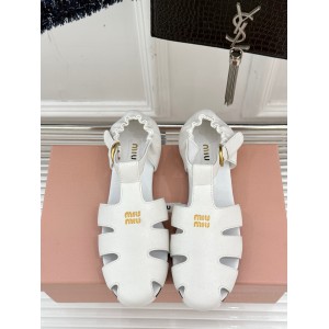 Miu Miu Ruches nappa leather fisherman's sandals 35-42 Shoes