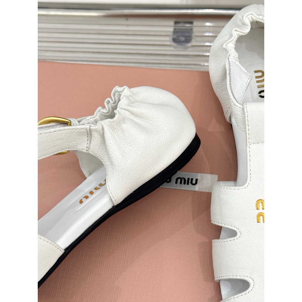 Miu Miu Ruches nappa leather fisherman's sandals 35-42 Shoes