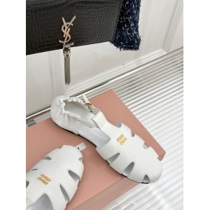 Miu Miu Ruches nappa leather fisherman's sandals 35-42 Shoes