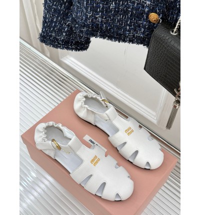 Miu Miu Ruches nappa leather fisherman's sandals 35-42