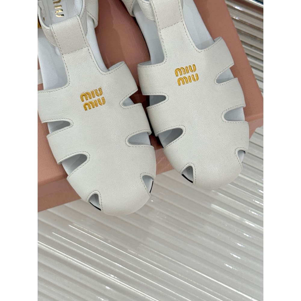 Miu Miu Ruches nappa leather fisherman's sandals 35-42 Shoes