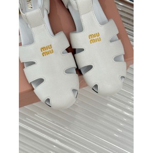 Miu Miu Ruches nappa leather fisherman's sandals 35-42 Shoes