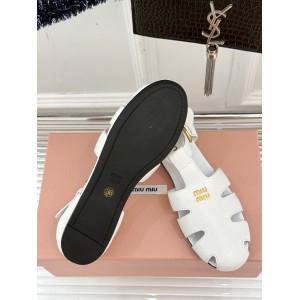Miu Miu Ruches nappa leather fisherman's sandals 35-42 Shoes