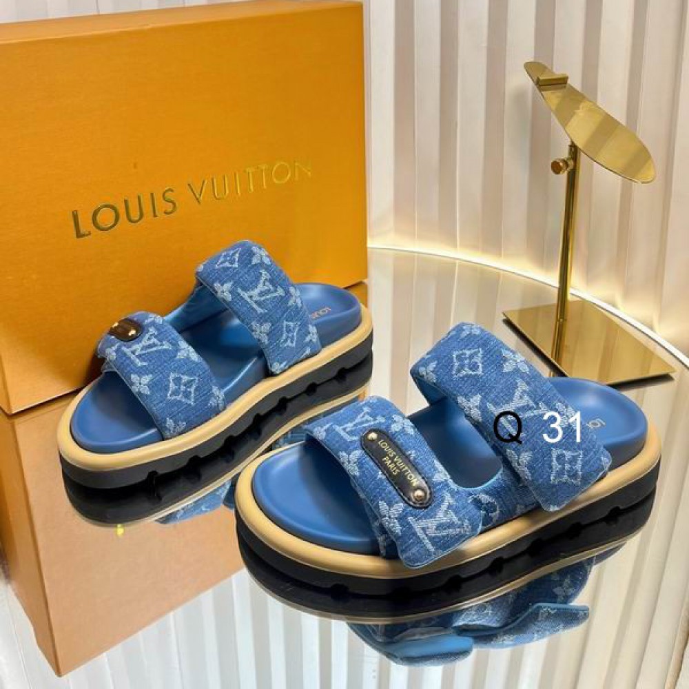 Lv sandals pool pillow 2025 35-42 Shoes
