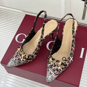 Gucci Erin GG Crystal Canvas Slingback Pump 8.5cm heel 35-42 Shoes