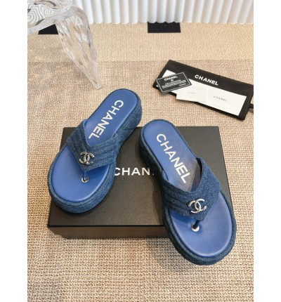 Chanel thong slides denim 35-42