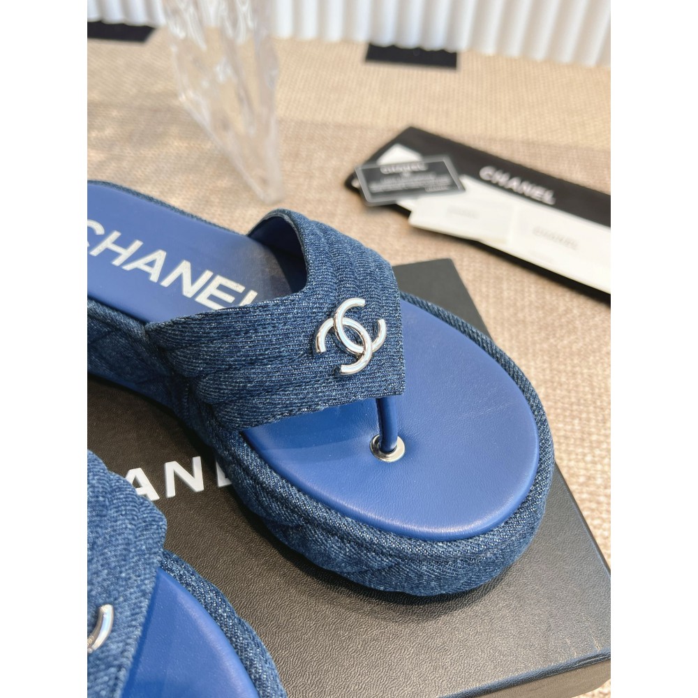 Chanel thong slides denim 35-42 Shoes