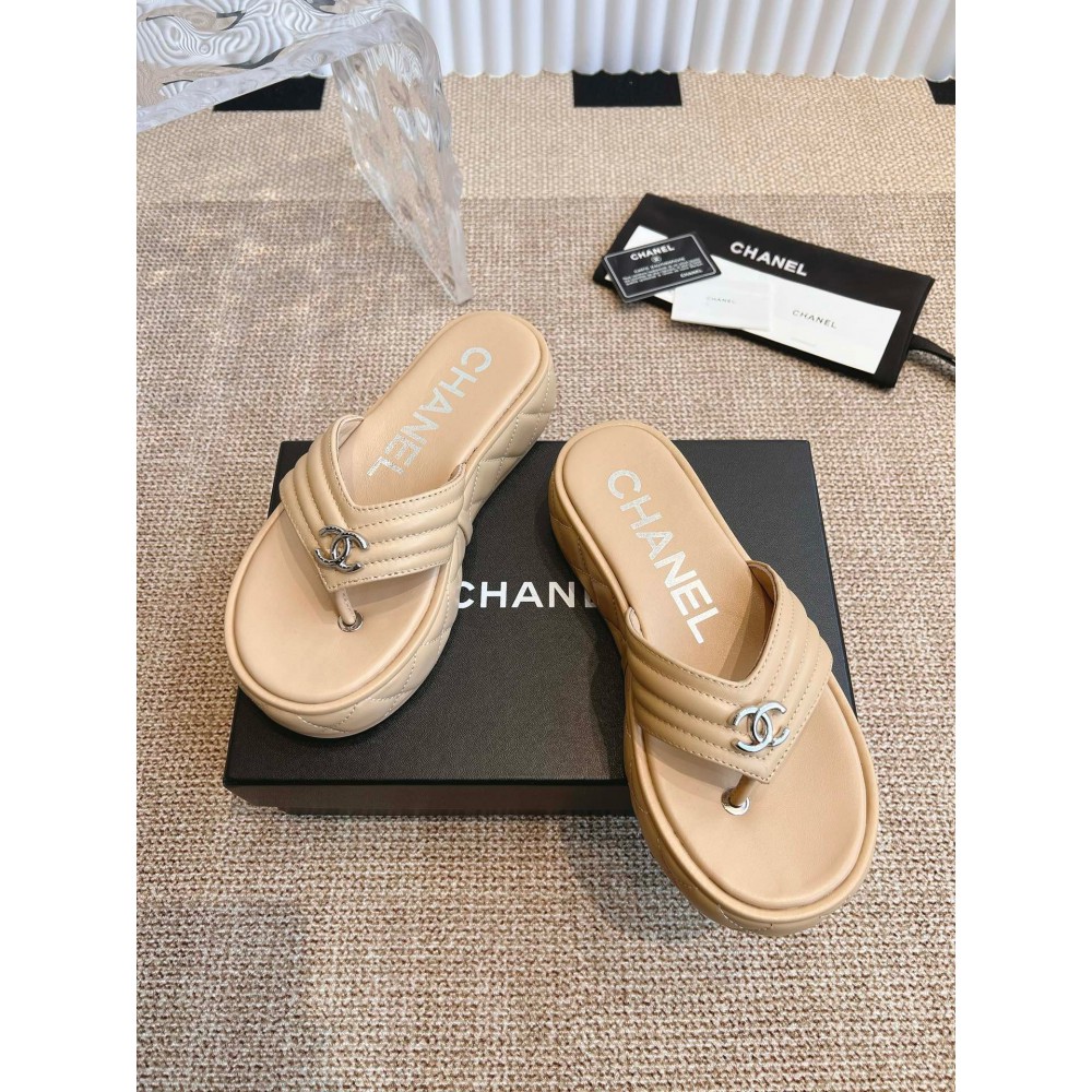 Chanel thong slides leather 35-42 Shoes