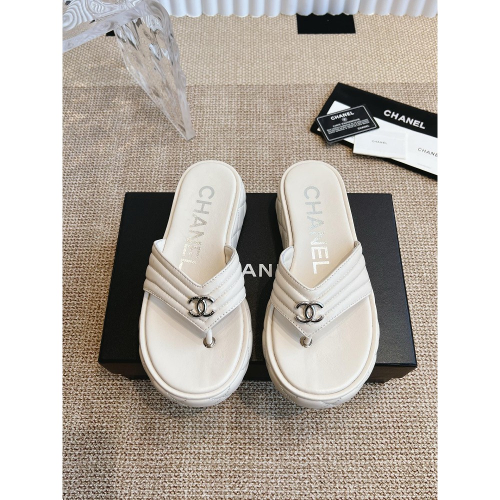 Chanel thong slides leather 35-42 Shoes