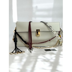 Prada Soft Sound large leather shoulder bag with charms 35x19.5x10.5cm Bags