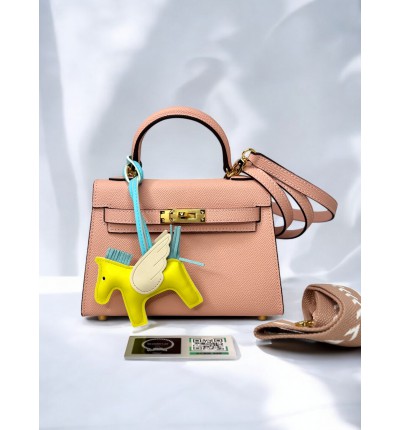 Hermes kelly bag 19x22cm epsom leather baby pink