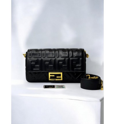 Fendi Baguette 26x5x15cm black leather
