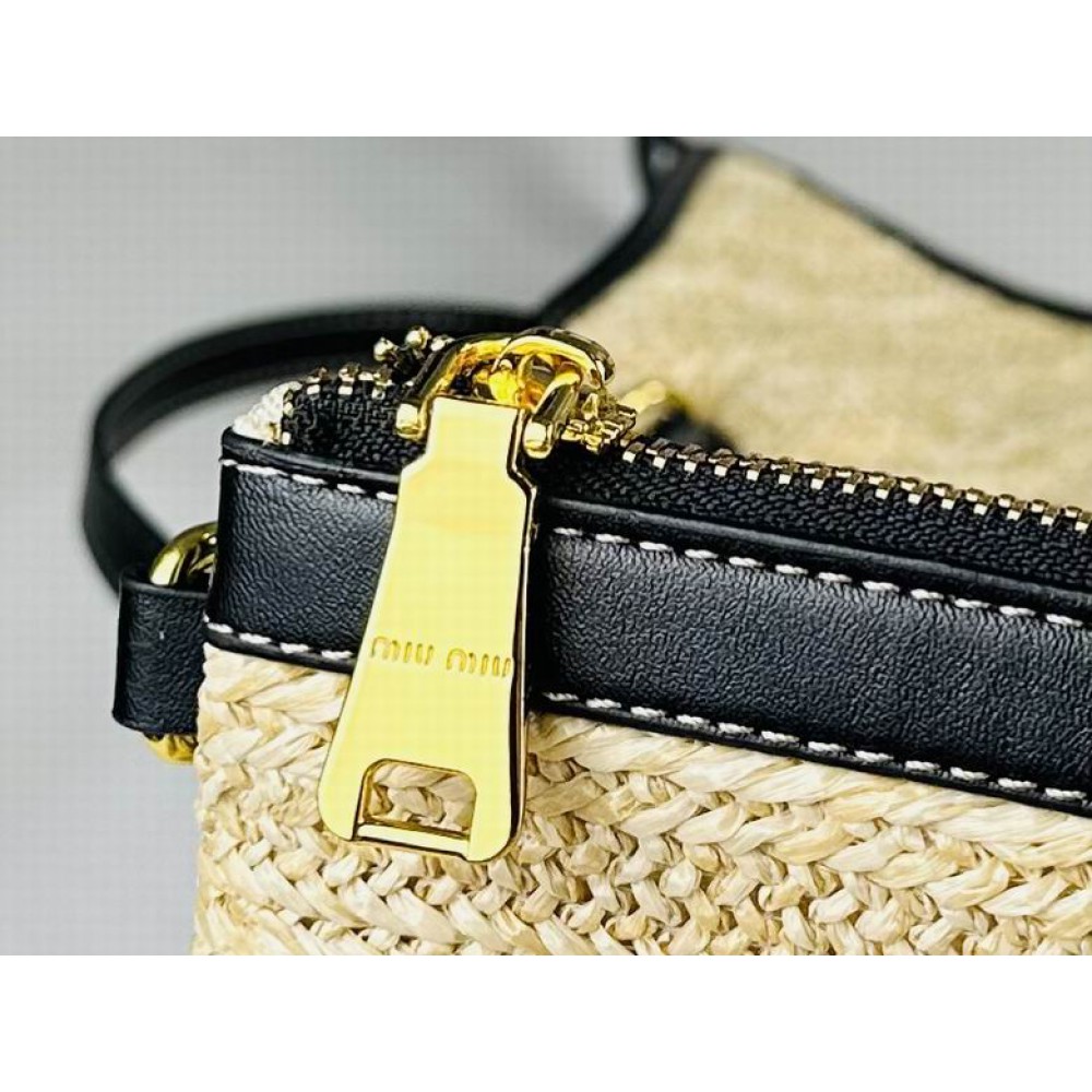 MiuMiu raffia bag 33x37x29cm 