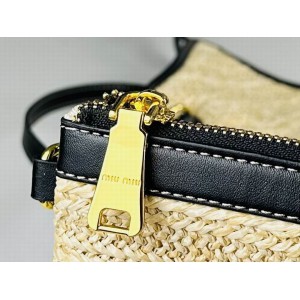 MiuMiu raffia bag 33x37x29cm 