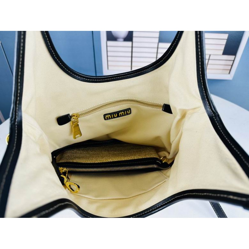 MiuMiu raffia bag 33x37x29cm 