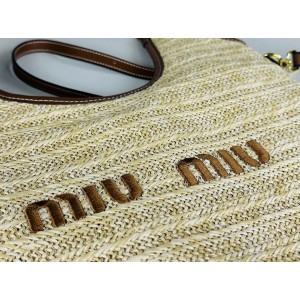 MiuMiu raffia bag 33x37x29cm 