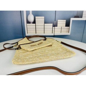 MiuMiu raffia bag 33x37x29cm 