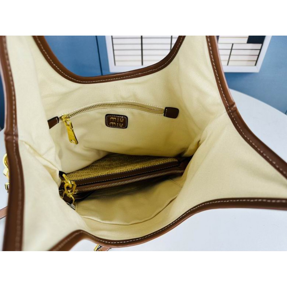 MiuMiu raffia bag 33x37x29cm 