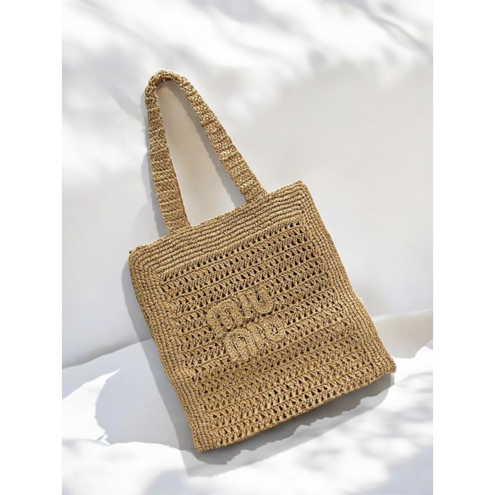 MiuMiu raffia summer bag 38x40cm 