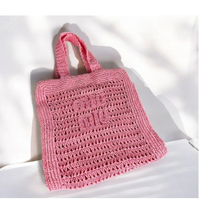 MiuMiu raffia summer bag 38x40cm