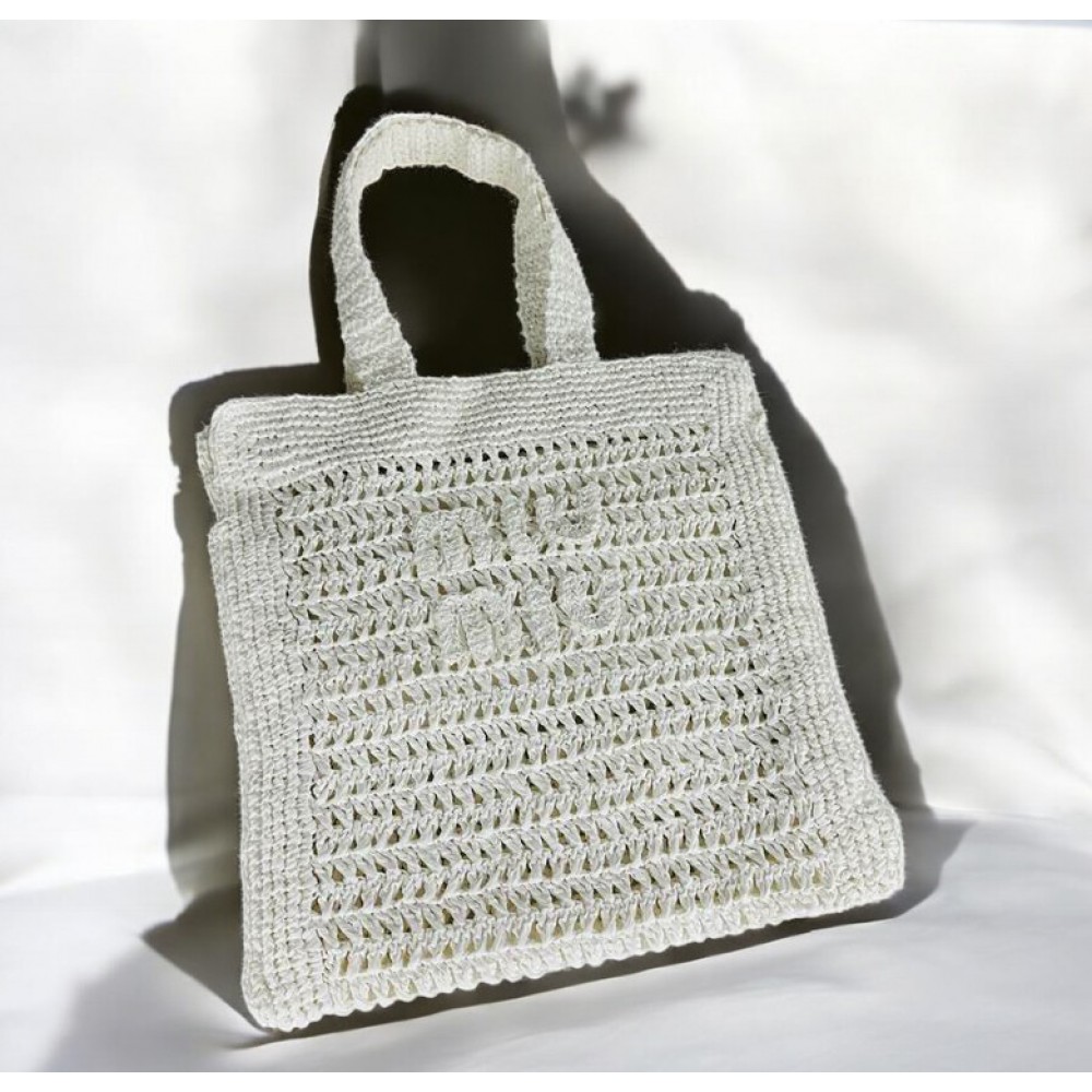 MiuMiu raffia summer bag 38x40cm 