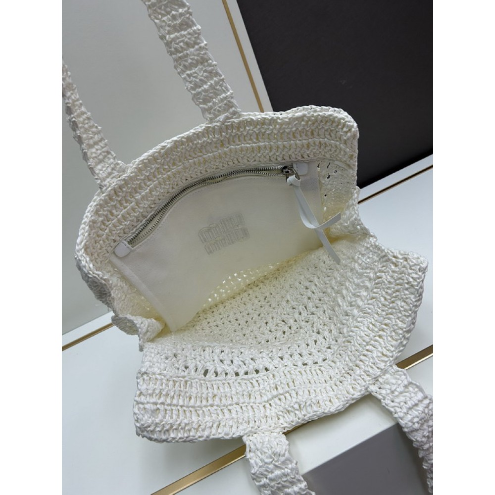 MiuMiu raffia summer bag 38x40cm 