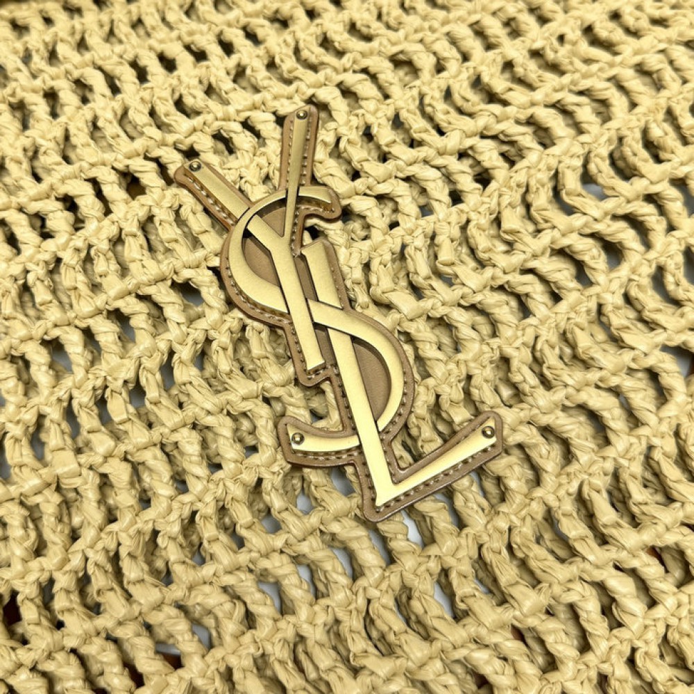 Ysl crochet raffia bag 38x46x3cm 