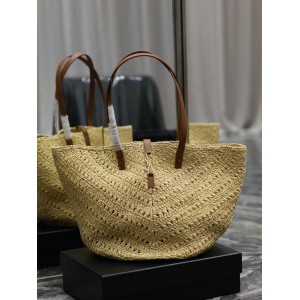 Ysl raffia pannier bag 44cm 