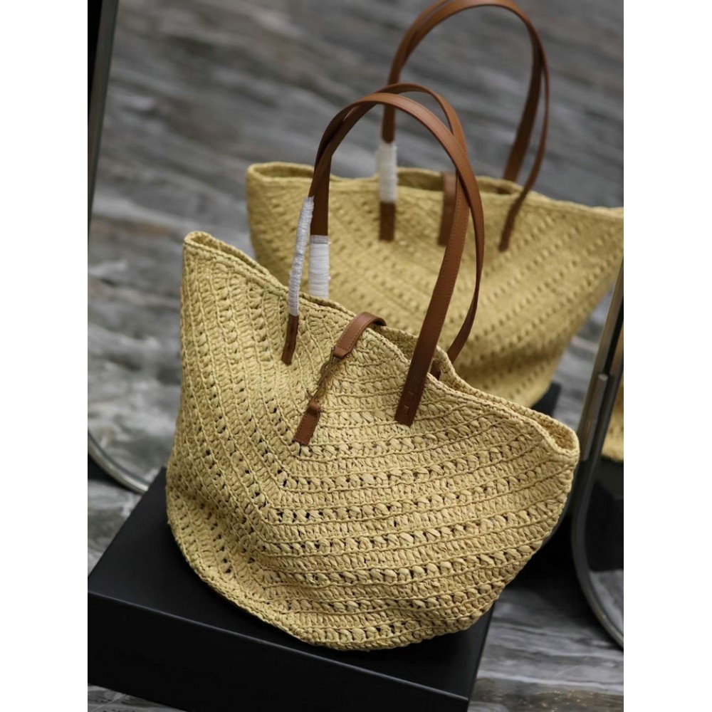 Ysl raffia pannier bag 44cm 