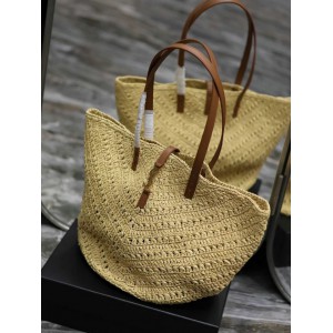 Ysl raffia pannier bag 44cm 