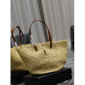 Ysl raffia pannier bag 44cm 