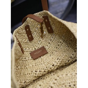 Ysl raffia pannier bag 44cm 