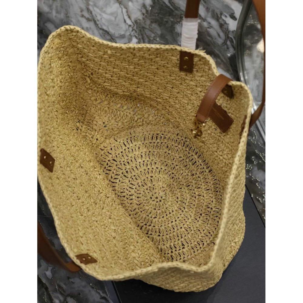 Ysl raffia pannier bag 44cm 