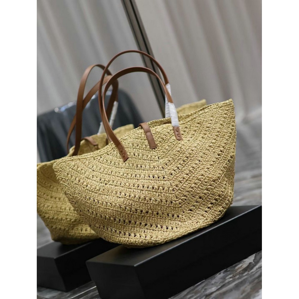 Ysl raffia pannier bag 44cm 