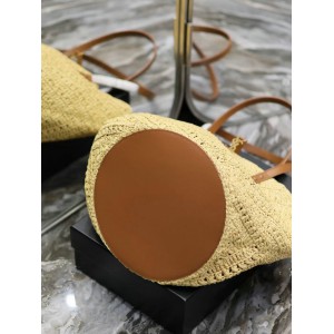 Ysl raffia pannier bag 44cm 