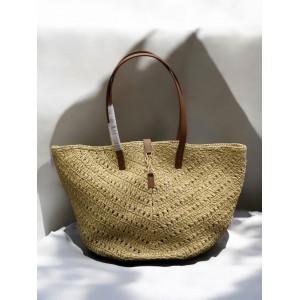 Ysl raffia pannier bag 44cm 