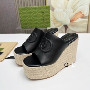 Gucci carmen leather wedge platforms 11cm Shoes