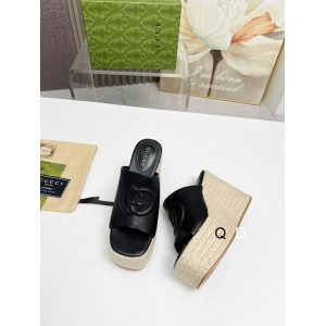 Gucci carmen leather wedge platforms 11cm Shoes