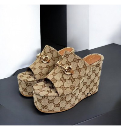 Gucci carmen horsebit wedge platforms 11cm